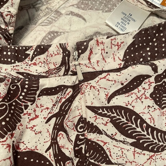 Lightweight Brown Floral Skirt - Picture 5 of 5